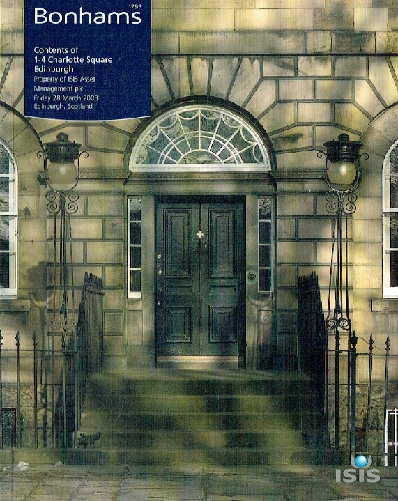 Bonhams March 2003 Contents of 1-4 Charlotte Square Property of ISIS Management