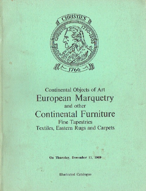 Christies December 1969 Marquetry, Continental Furniture, Tapestries & Carpets