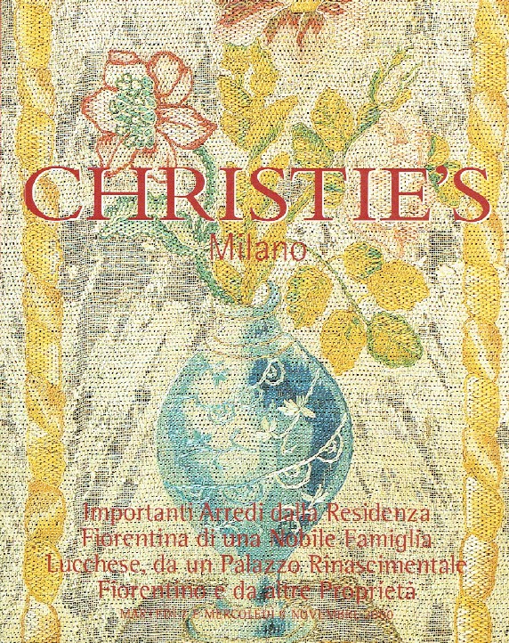 Christies November 2000 Important Furniture Residence of Noble Florentine family - Click Image to Close