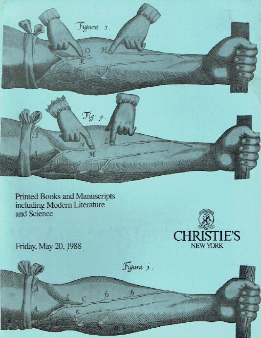 Christies May 1988 Printed Books & Manuscripts inc. Modern Literature & Science