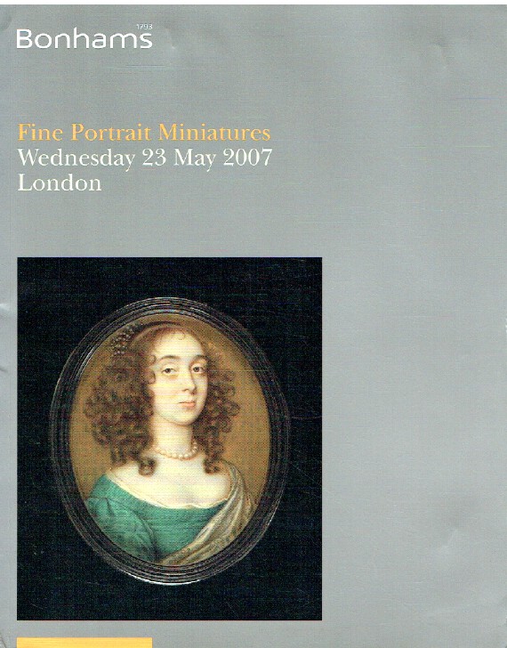 Bonhams May 2007 Fine Portrait Miniatures - Click Image to Close