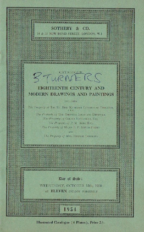 Sothebys Oct 1954 18th Century & Modern Paintings (Digital only)
