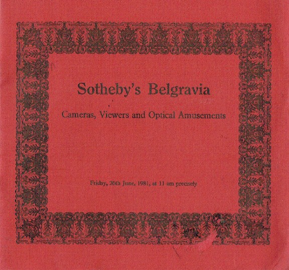 Sothebys June 1981 Cameras, Viewers & Optical Amusements