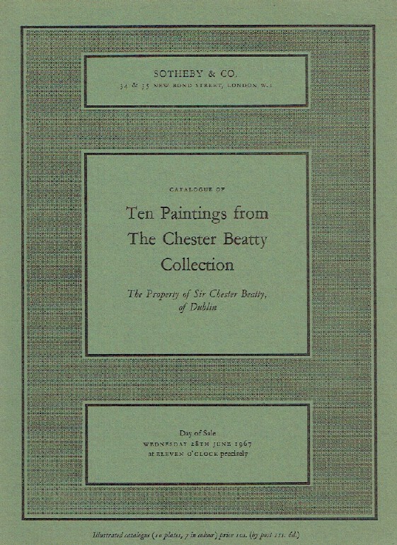 Sothebys June 1967 Ten Paintings from The Chester Beatty Collection