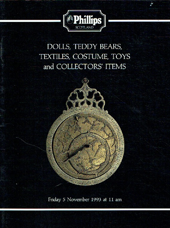 Phillips November 1993 Dolls, Teddy Bears, Textiles, Costume & Toys