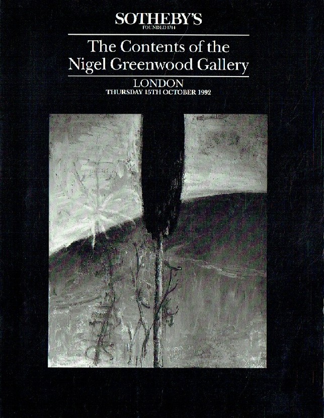 Sothebys October 1992 The Contents of the Nigel Greenwood Gallery