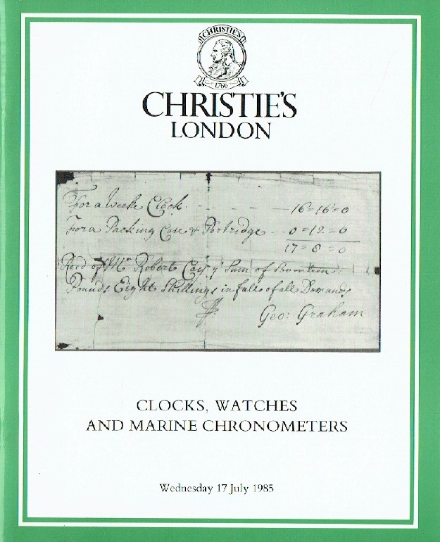 Christies July 1985 Clocks, Watches and Marine Chronometers