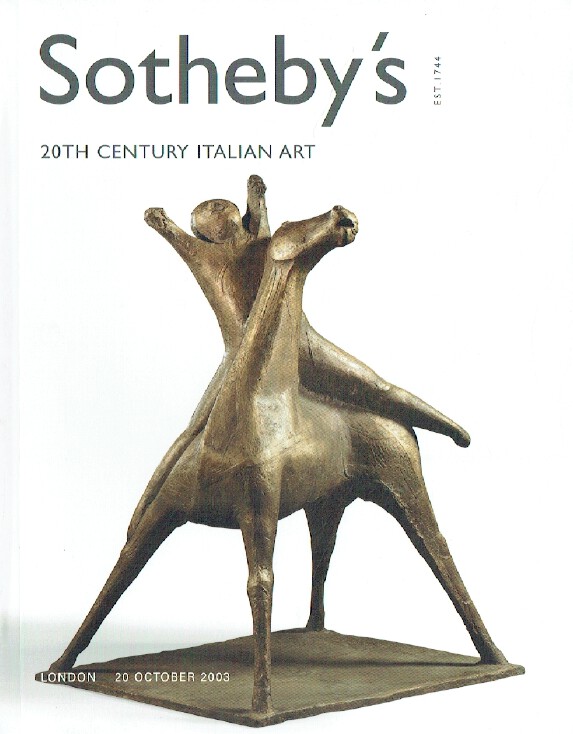 Sothebys October 2003 20th Century Italian Art