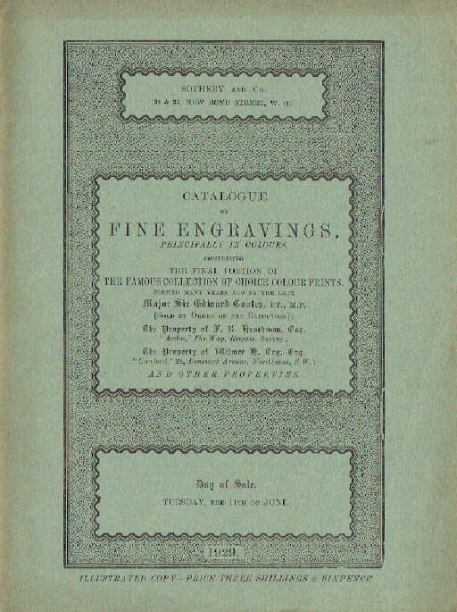 Sothebys June 1929 Fine Engravings