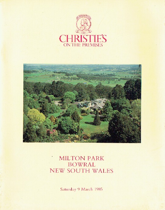 Christies March 1985 Milton Park, Bowral