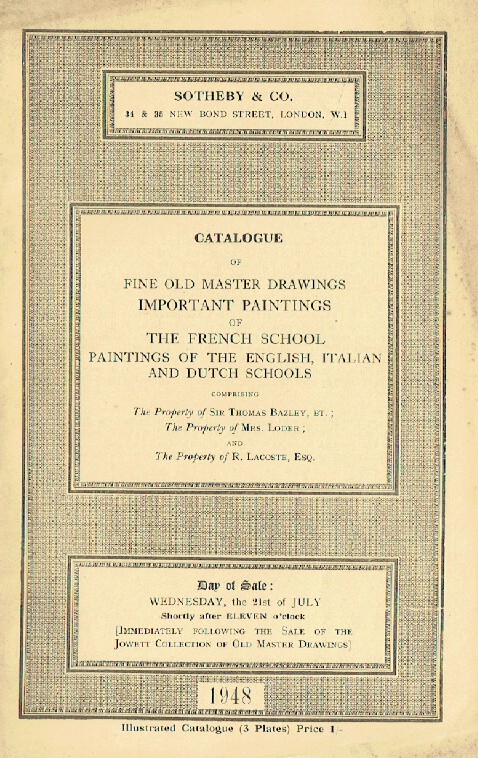 Sothebys July 1948 Fine Old Master Drawings & Imp Paintings (Digital only)
