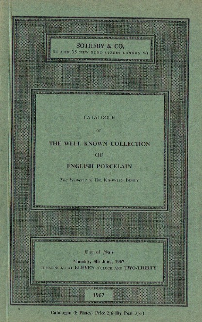 Sothebys June 1967 Boney Well Known Collection of English Porcelain - Click Image to Close