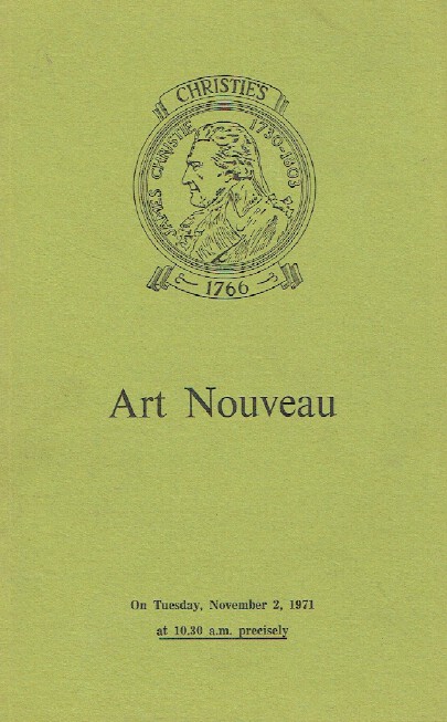 Christies November 1971 Art Nouveau