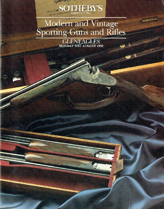 Sothebys August 1992 Modern & Vintage Sporting Guns and Rifles