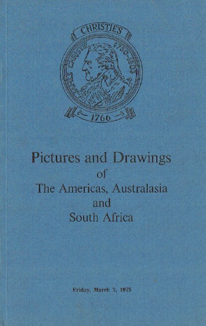 Christies March 1975 Pictures & Drawings of Americas, Australasia & South Africa - Click Image to Close