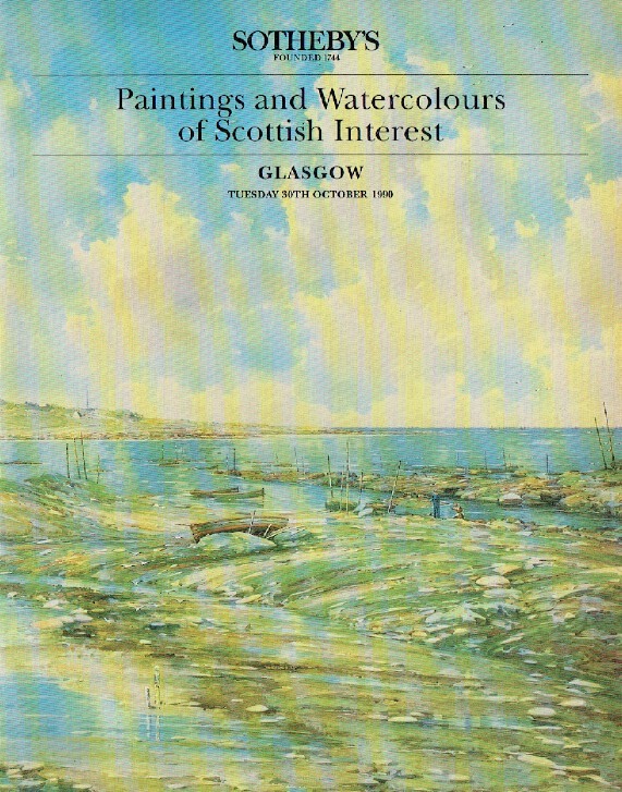 Sothebys October 1990 Paintings & Watercolours of Scottish Interest - Click Image to Close