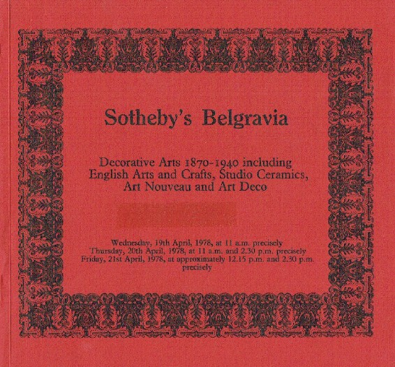 Sothebys April 1978 Art Nouveau & Art Deco