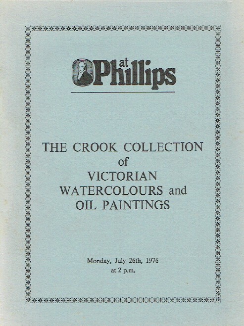 Phillips July 1976 Victorian Watercolours and Oil Paintings - Crook Collection - Click Image to Close