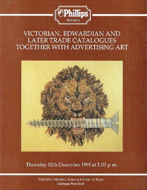 Phillips December 1991 Victorian, Edwardian & Later Trade Catalogues