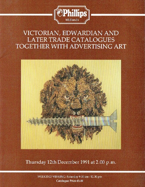 Phillips December 1991 Victorian, Edwardian & Later Trade Catalogues - Click Image to Close