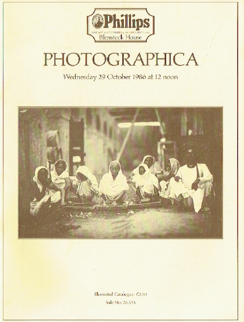 Phillips October 1986 Photographica - Click Image to Close