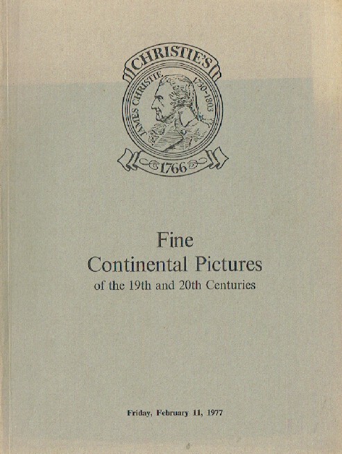 Christies February Fine Continental Pictures of the 19th & 20th Centuries