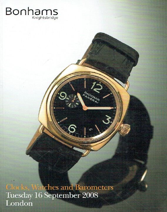 Bonhams September 2008 Clocks, Watches & Barometers