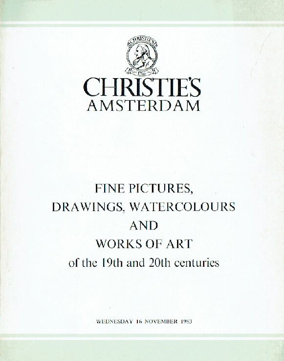 Christies November 1983 Fine 19th & 20th C Pictures & Watercolours and WOA