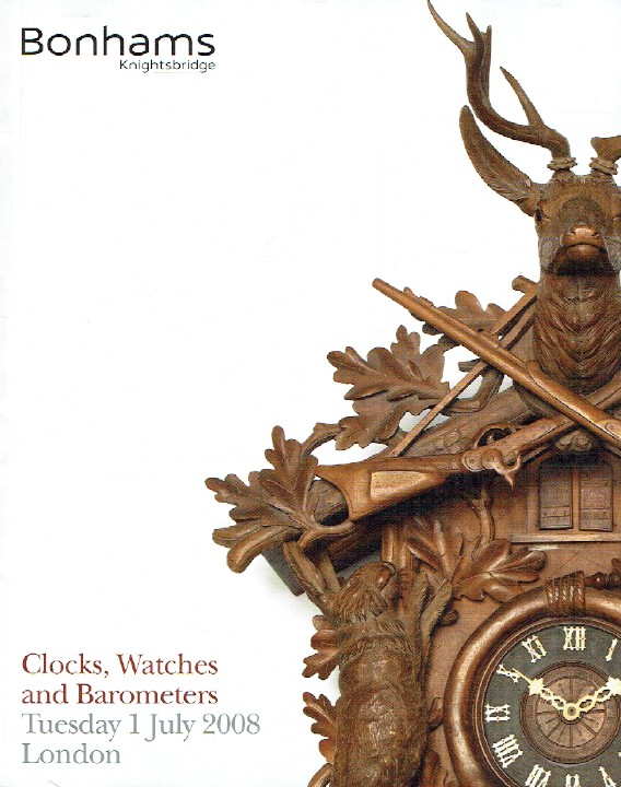 Bonhams July 2008 Clocks, Watches & Barometers