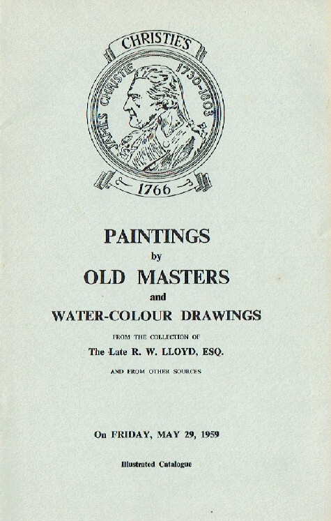 Christies May 1959 Paintings by Old Masters & Watercolour (Digital only)