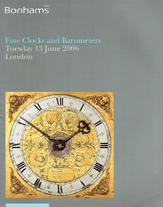 Bonhams June 2006 Fine Clocks and Barometers