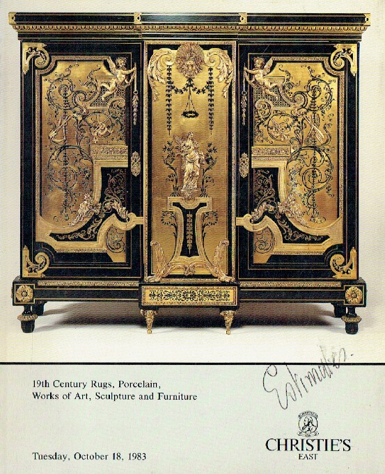 Christies October 1983 19th Century Rugs, Porcelain, WOA, Sculpture & Furniture