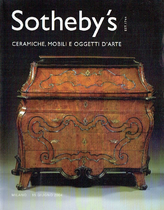 Sothebys June 2004 Ceramics, Furniture and Works of Art