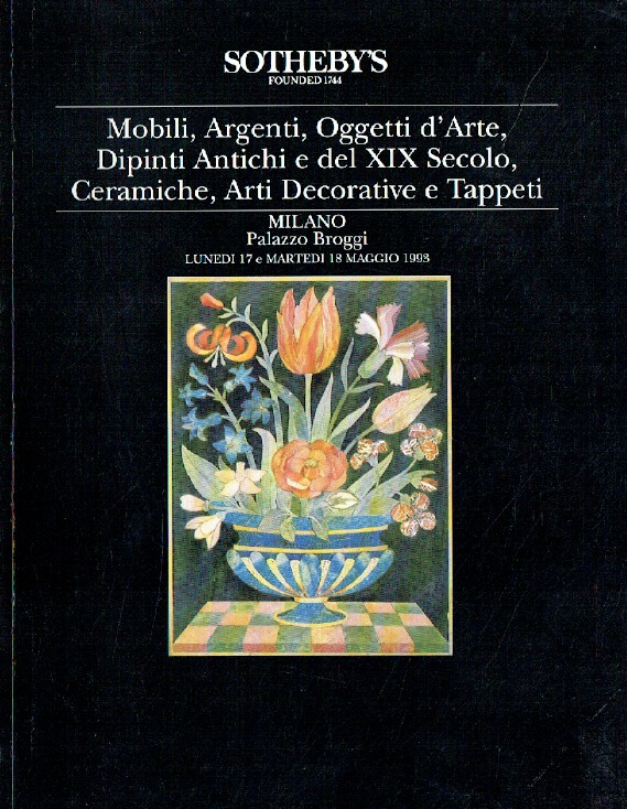 Sothebys May 1993 Furniture, Silver, Old Masters, Decorative Arts & Rugs