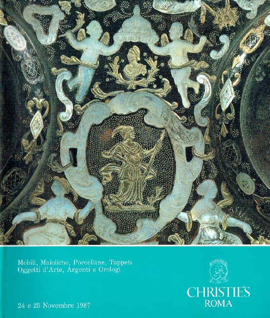 Christies November 1987 Furniture, Majolica, Rugs, Toys, Silver & Watches