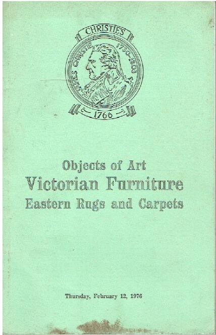 Christies February 1976 Victorian Furniture, Rugs & Carpets, Objects of Art