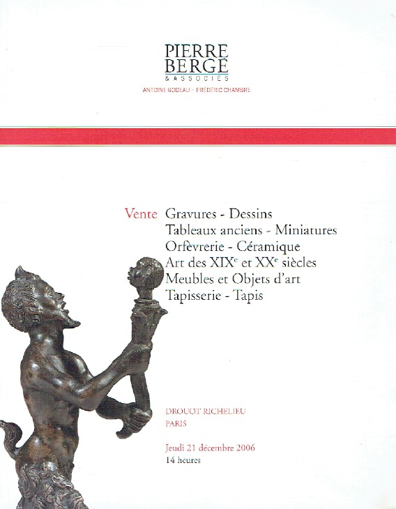 Berge December 2006 Engravings Ancient Paintings, Miniatures & Tapestry - Click Image to Close