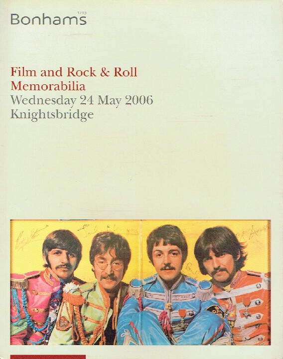 Bonhams May 2006 Film and Rock & Roll Memorabilia