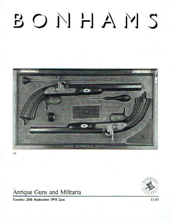 Bonhams September 1993 Antique Guns and Militaria