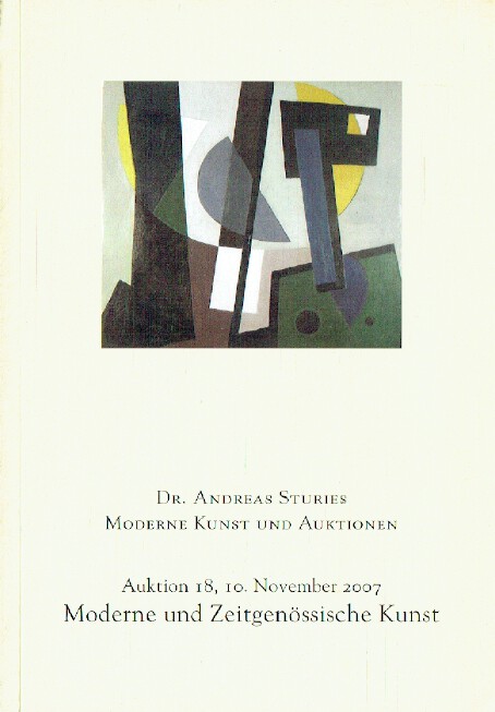 Andreas Sturies November 2007 Modern & Contemporary Art