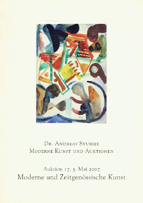 Andreas Sturies May 2007 Modern & Contemporary Art