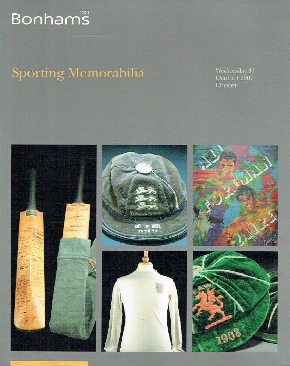 Bonhams October 2007 Sporting Memorabilia