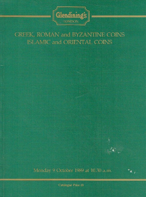 Glendinings October 1989 Greek, Roman, Byzantine, Islamic & Oriental Coins