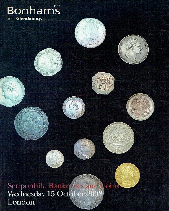 Bonhams October 2008 Scripophily, Banknotes & Coins