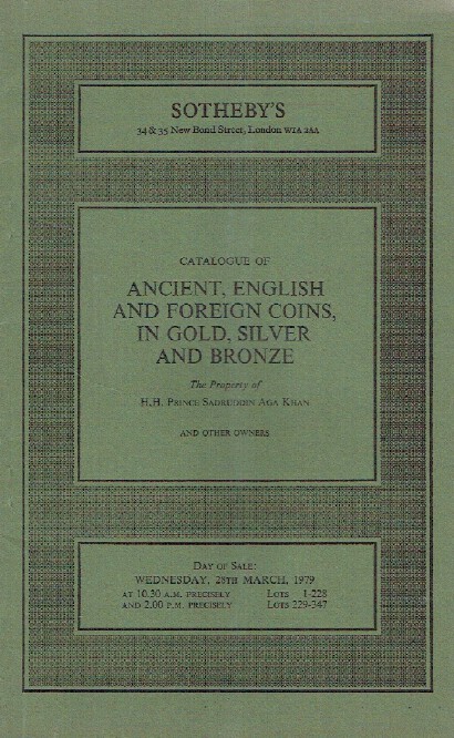 Sothebys March 1979 Ancient, English & Foreign Coins in Gold, Silver and Bronze