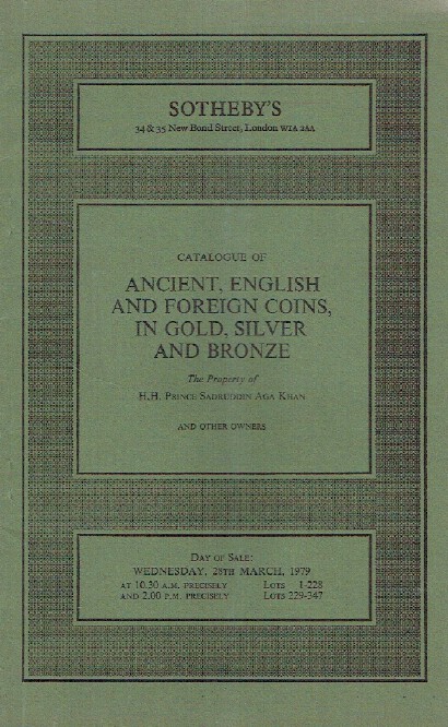 Sothebys March 1979 Ancient, English & Foreign Coins in Gold, Silver and Bronze