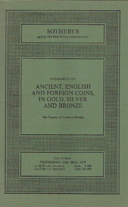 Sothebys May 1979 Ancient, English & Foreign Coins in Gold, Silver and Bronze