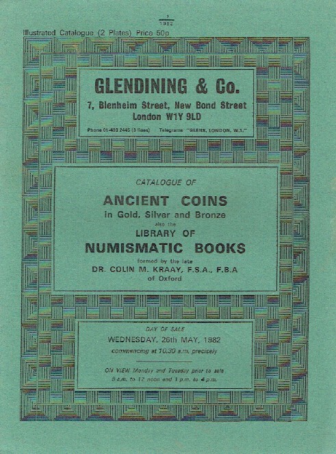 Glendinings May 1982 Ancient Coins in Gold, Silver & Bronze, Numismatic Books