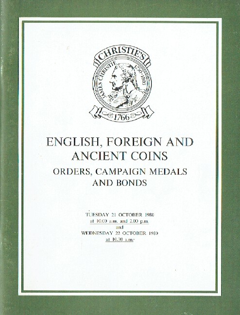 Christies October 1980 English, Foreign & Ancient Coins