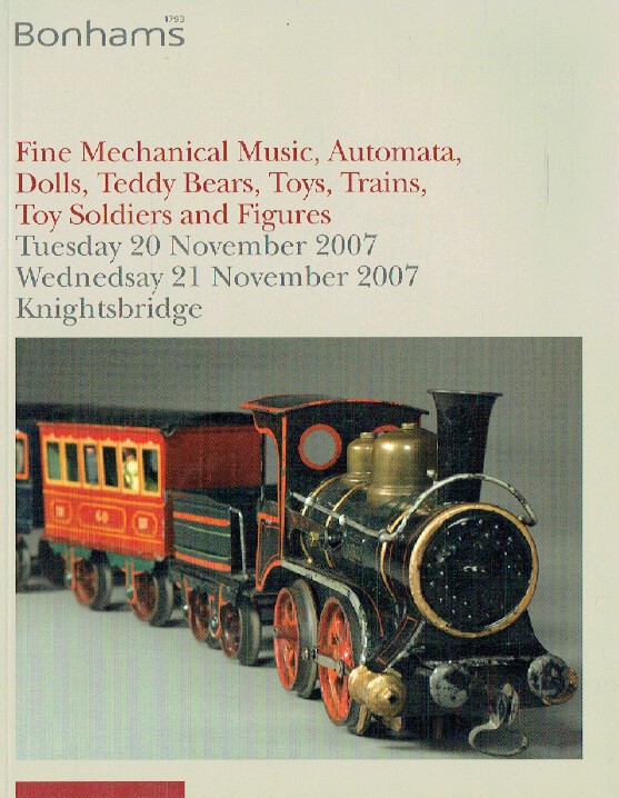 Bonhams November 2007 Fine Mechanical Music, Automata, Doll Houses & Teddy Bears